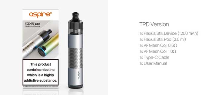 Aspire Flexus Stik Pod Kit | NOW ONLY £16.95 | bearsvapes.co.uk