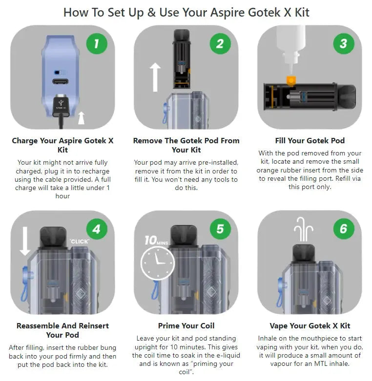 Aspire Gotek X Pod Vape Kit NOW ONLY £8.95 | bearsvapes.co.uk