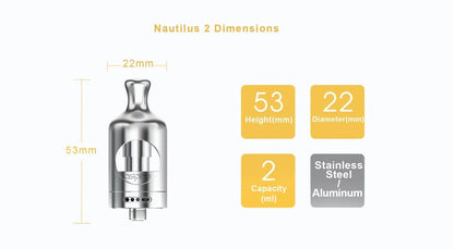 Aspire Nautilus 2 MTL Vape Tank | bearsvapes.co.uk