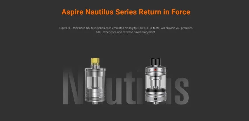 Aspire Nautilus 3 Vape Tank | 2ml TDP Compliant | bearsvapes.co.uk