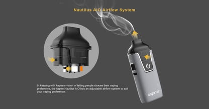 Aspire Nautilus AIO Pod Vape Kit | MTL Starter Kit | bearsvapes.co.uk