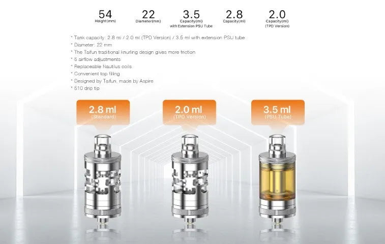 Aspire Nautilus GT Mini Vape Tank | MTL Vape Tank | bearsvapes.co.uk