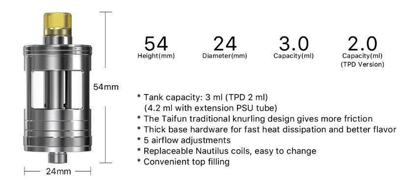 Aspire Nautilus GT Vape Tank | bearsvapes.co.uk