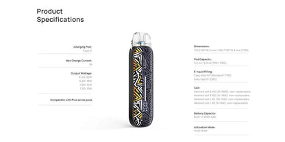Aspire Pixo Aura Pod Kit 1300mAh Vape Starter Kit | bearsvapes.co.uk