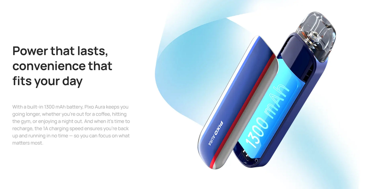 Aspire Pixo Aura Pod Kit 1300mAh Vape Starter Kit | bearsvapes.co.uk