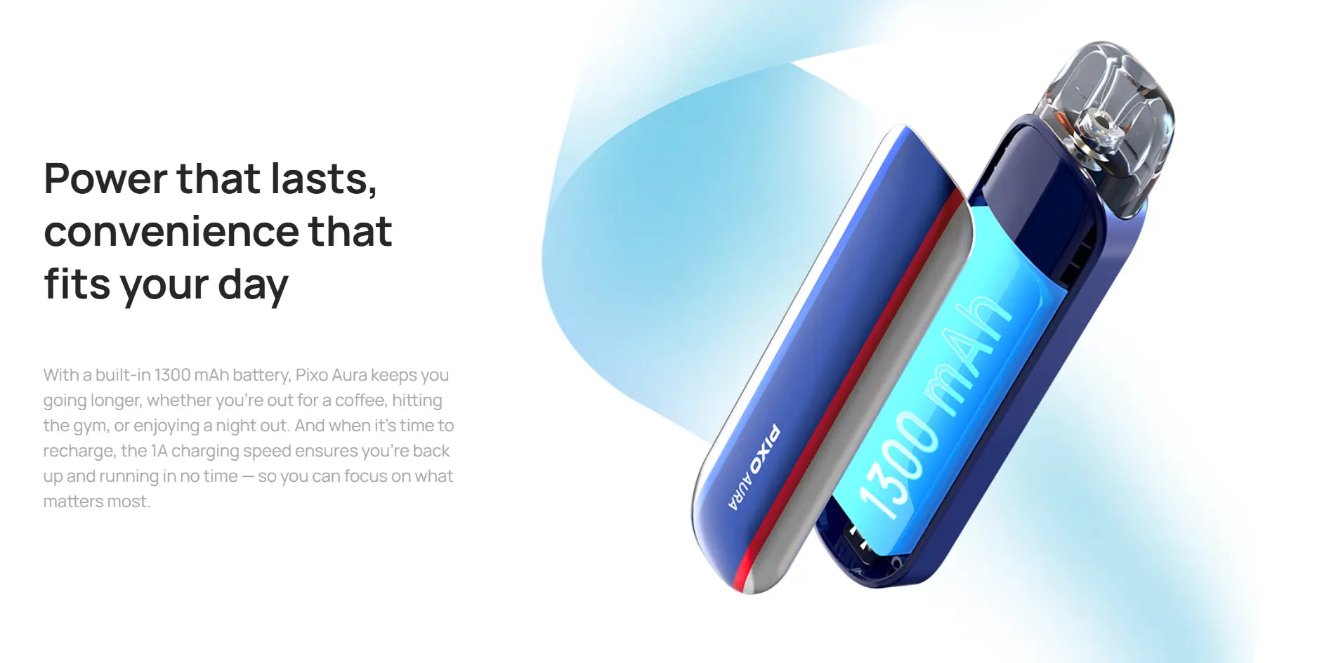 Aspire Pixo Aura Pod Kit 1300mAh Vape Starter Kit | bearsvapes.co.uk