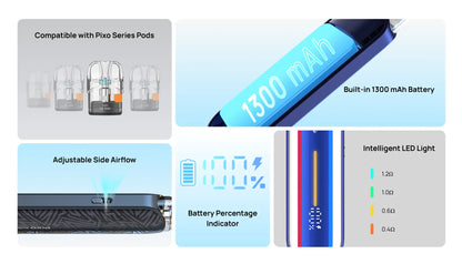 Aspire Pixo Aura Pod Kit 1300mAh Vape Starter Kit | bearsvapes.co.uk