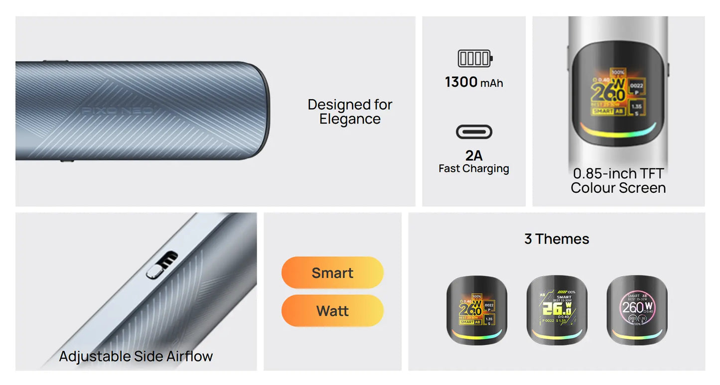 Aspire Pixo Neo Pod Kit 1300 mAh Pod Kit ONLY £22.95 |bearsvapes.co.uk