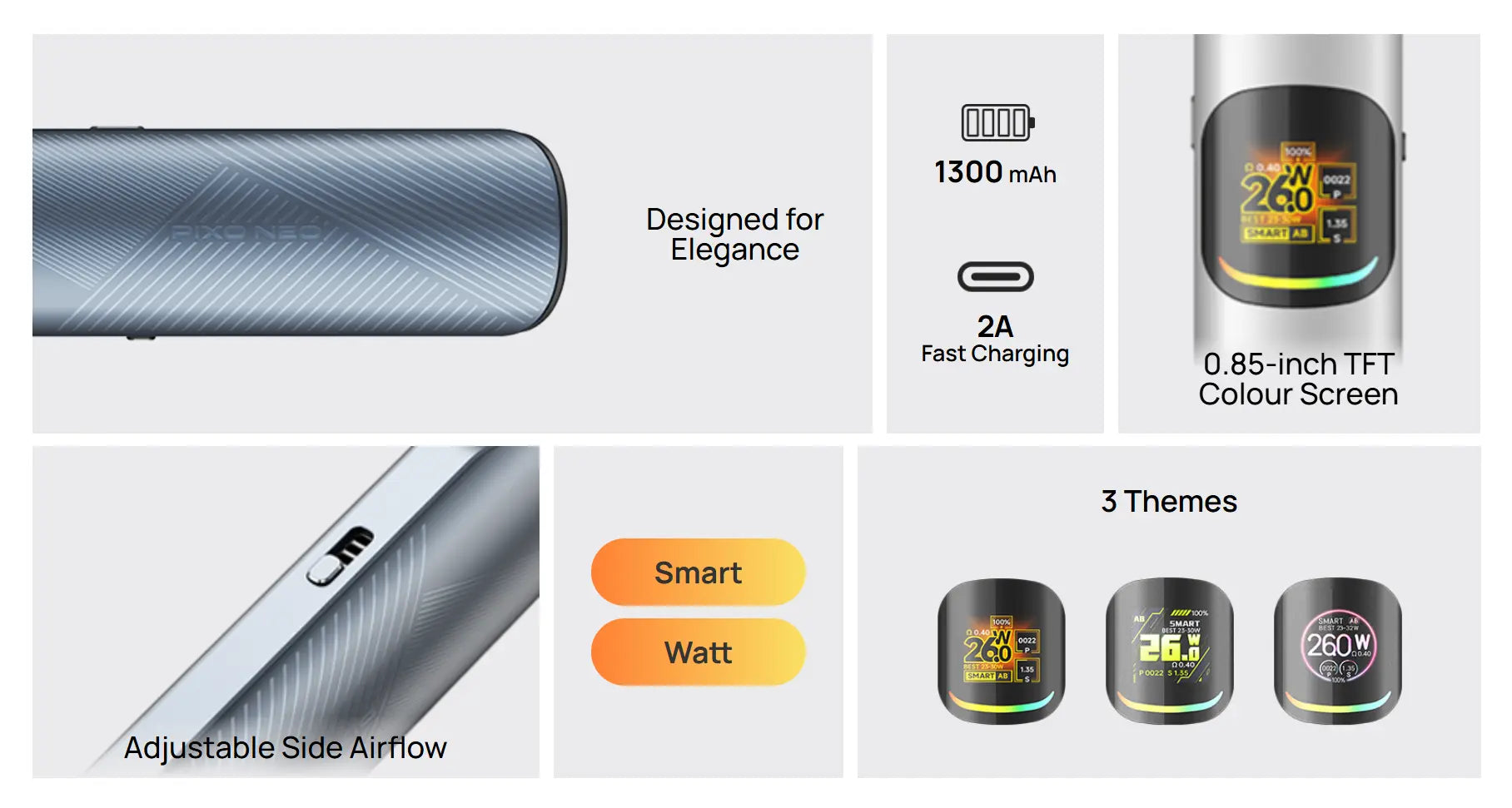 Aspire Pixo Neo Pod Kit 1300 mAh Pod Kit ONLY £22.95 |bearsvapes.co.uk