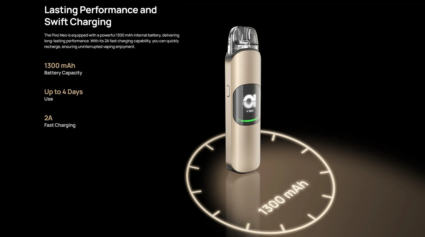 Aspire Pixo Neo Pod Kit 1300 mAh Pod Kit ONLY £22.95 |bearsvapes.co.uk