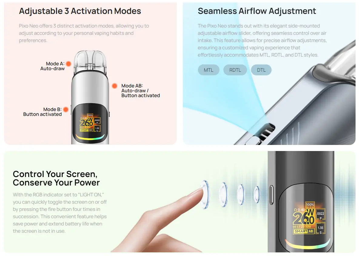 Aspire Pixo Neo Pod Kit 1300 mAh Pod Kit ONLY £22.95 |bearsvapes.co.uk