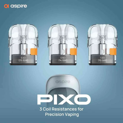 Aspire Pixo Replacement Pods | 0.4, 0.6 or 1.0 Ohm | bearsvapes.co.uk