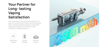 Aspire Rover Plus Vape Mod 2,600mAh Mod ONLY £23.95 | bearsvapes.co.uk