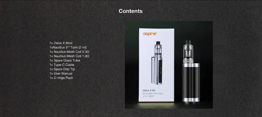 Aspire Zelos X Vape Kit | ONLY £29.95 | Includes FREE 18650 Battery 