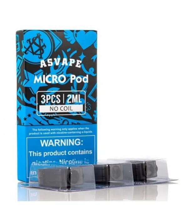 Asvape BMI Micro Replacement Pods 3pk | bearsvapes.co.uk