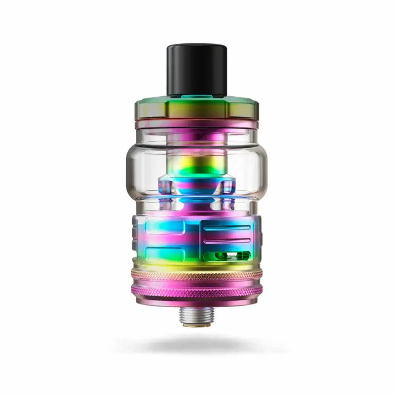 Multicolored vaping device on a white background