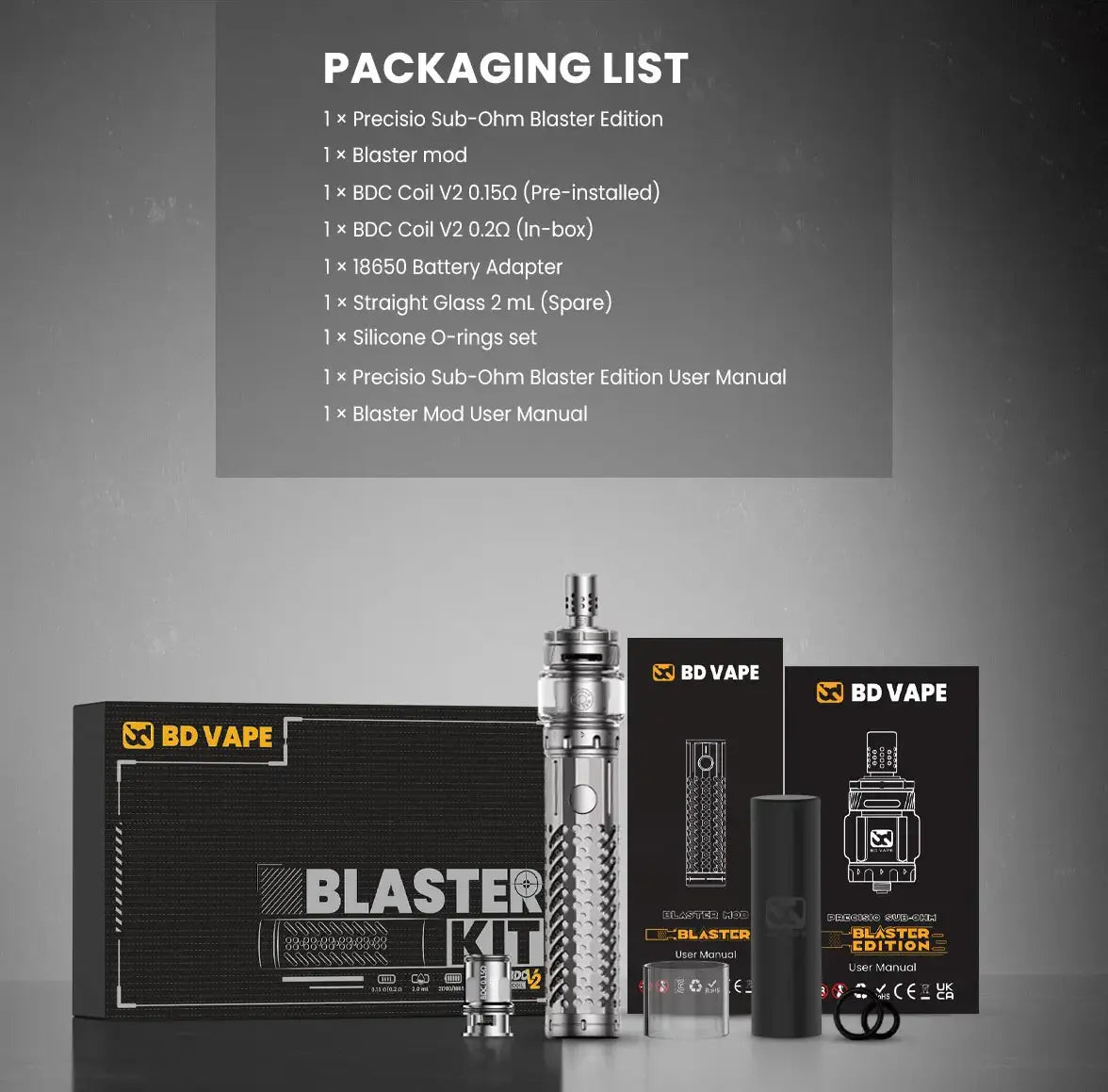 BD Vape Blaster Kit | Anti-Slip Sub-Ohm Vape Kit | bearsvapes.co.uk