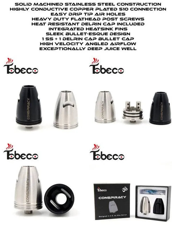 Tobeco Conspiracy RDA Twin Post Dual Coil RDA | bearsvapes.co.uk