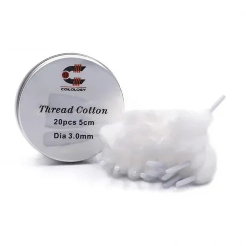 Coilology Cotton Threads | Agleted 2.5 or 3mm 20pk | bearsvapes.co.uk