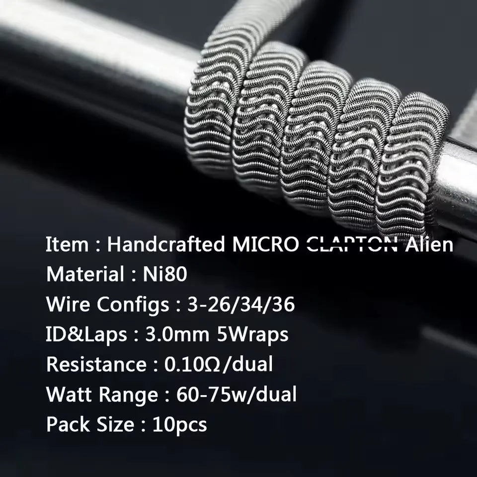 Coilology Hand-crafted Micro Clapton Alien Coils | bearsvapes.co.uk
