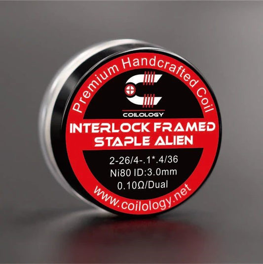 Coilology Interlock Framed Staple Alien Handmade Coils 2pcs
