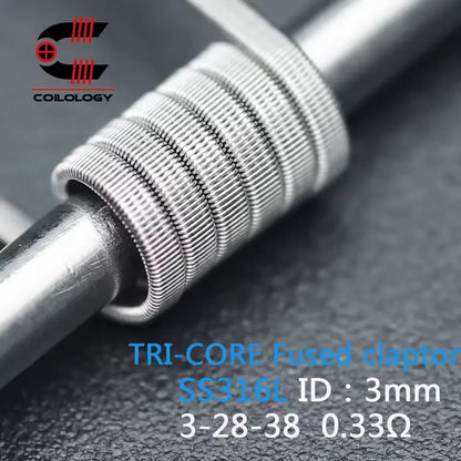 Coilology Tri-Core Fused Clapton Coils 10 Pack  | bearsvapes.co.uk