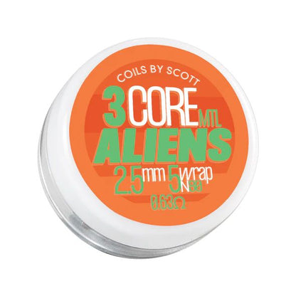 Coils By Scott 3 Core MTL Aliens 0.63 Ohm 2 Pack | bearsvapes.co.uk