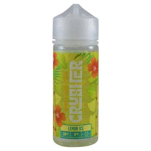 Bottle of Crusher Lemon Ice Short-fill e-liquid on a white background