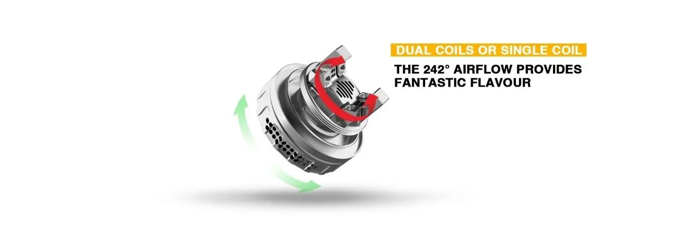 Mechanical device with dual coils or single coil text on a white background