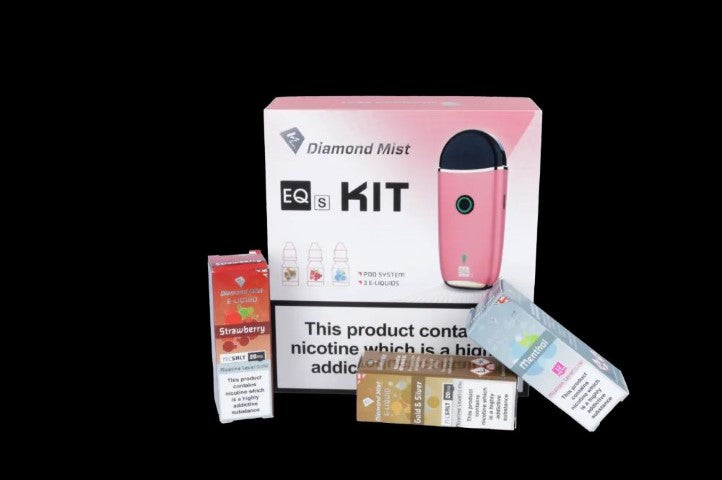 Diamond Mist EQs Vape Kit Bundle | Kit & 3 e-liquid | bearsvapes.co.uk