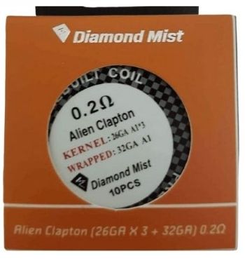 Diamond Mist Pre Made Alien Clapton Coils | 10 Pack | bearsvapes.co.uk