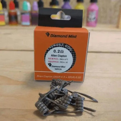 Diamond Mist Pre Made Alien Clapton Coils | 10 Pack | bearsvapes.co.uk