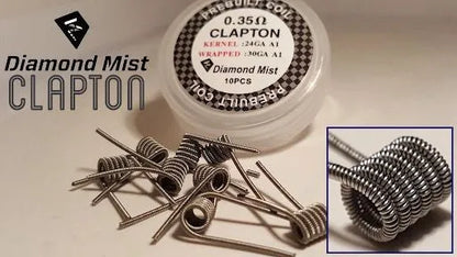 Diamond Mist Pre Made Clapton Coils | 10 Pack | bearsvapes.co.uk