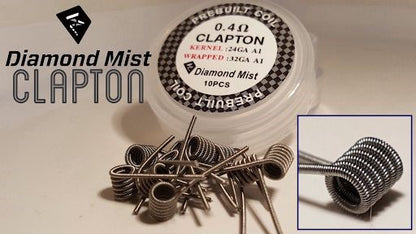 Diamond Mist Pre Made Clapton Coils | 10 Pack | bearsvapes.co.uk