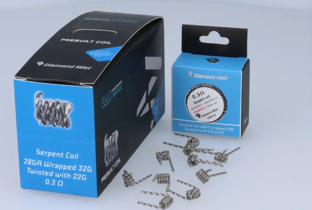 Diamond Mist Pre Made Serpent Coils | 10 Pack | bearsvapes.co.uk