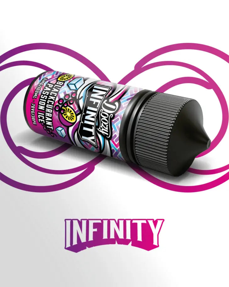 Doozy Pod Fill with colourful packaging on a white background with 'INFINITY' branding.