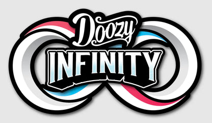 Logo with 'Doozy Infinity' text on a light gray background