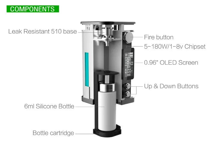 Dovpo Basium Squonk Mod | 2 FREE 18650 Batteries | bearsvapes.co.uk