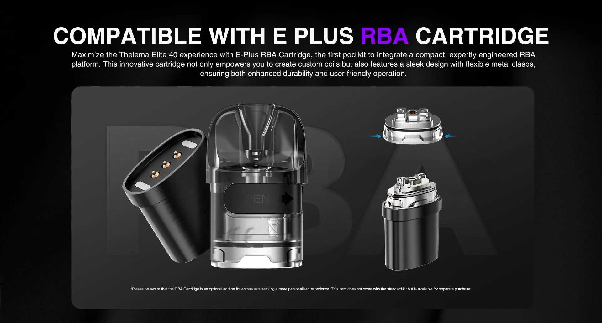 Lost Vape E-Plus RBA Cartridge | Single Coil Deck | bearsvapes.co.uk