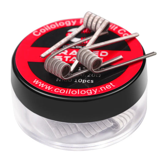 Coilology Framed Staple Coils 10 Pack | Ni80 or SS | bearsvapes.co.uk
