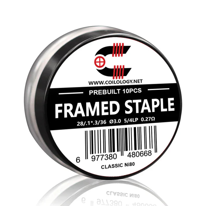 Coilology Framed Staple Coils 10 Pack | Ni80 or SS | bearsvapes.co.uk