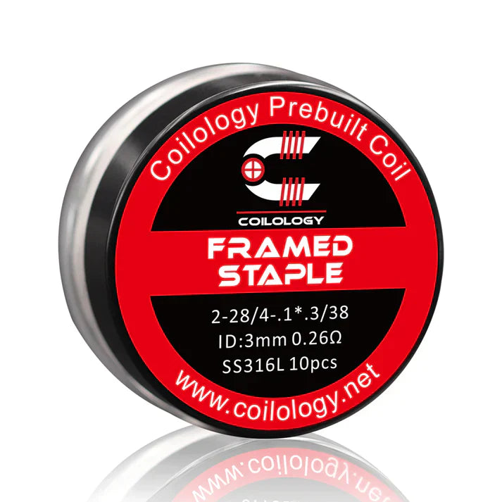 Coilology Framed Staple Coils 10 Pack | Ni80 or SS | bearsvapes.co.uk