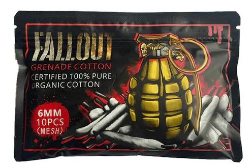 Fallout x Mechlyfe Grenade Mesh Cotton 6mm 10 Pcs | bearsvapes.co.uk