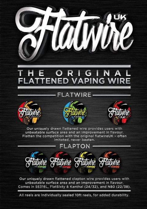 Flatwire UK Flat Vape Wire & Flapton | FROM £3.95 | bearsvapes.co.uk