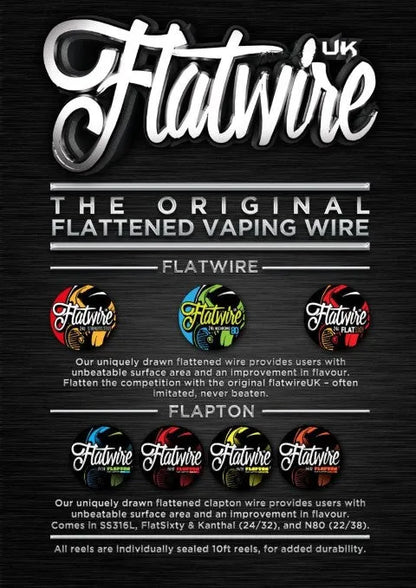 Flatwire UK Flat Vape Wire & Flapton | FROM £3.95 | bearsvapes.co.uk