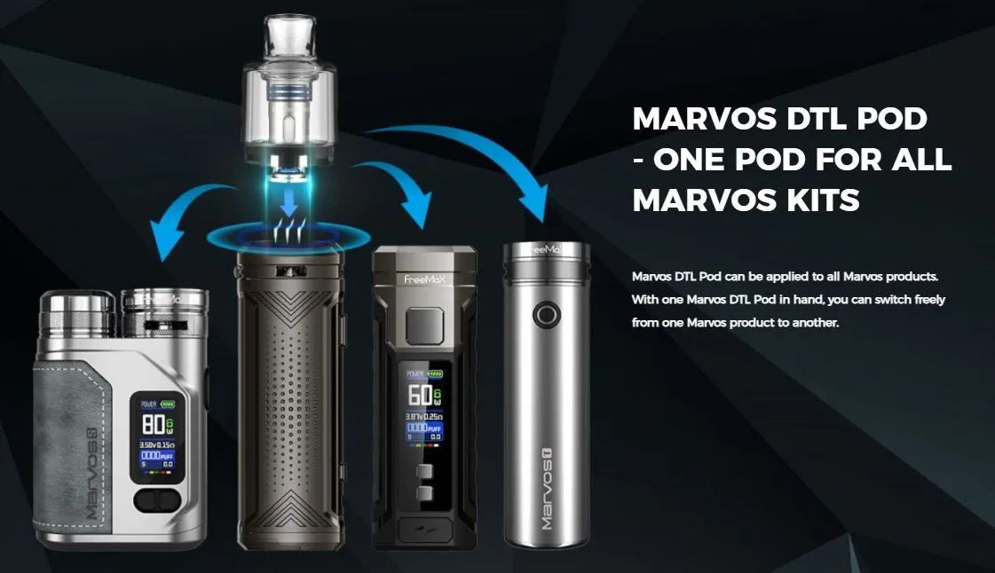 Freemax Marvos Pod Vape Kit Free 18650 Battery | bearsvapes.co.uk