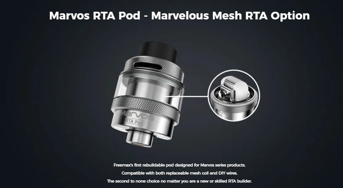 Freemax Marvos Pod Vape Kit Free 18650 Battery | bearsvapes.co.uk