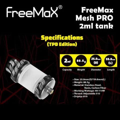 Freemax Mesh Pro Sub Ohm Tank | NOW ONLY £19.95 | bearsvapes.co.uk