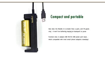 Golisi Needle 2 Smart USB Battery Charger  | bearsvapes.co.uk