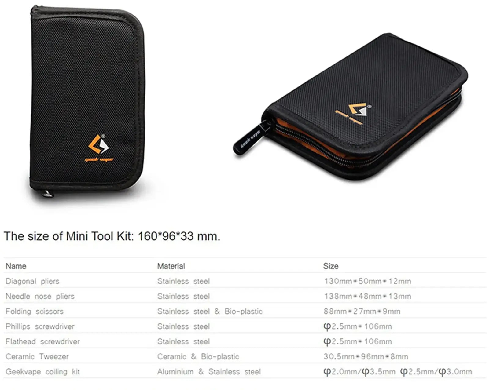 GeekVape Mini Tool Kit | 7 Vape Tools Inc. Coil Jig | bearsvapes.co.uk